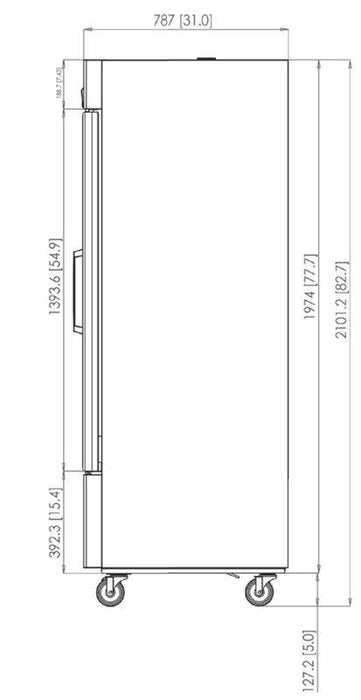 Kool-It KBSR-2G Double Glass Door Refrigerator Bottom Mount, 53.9" Wide, 44 Cu. Ft. - Top Restaurant Supplies