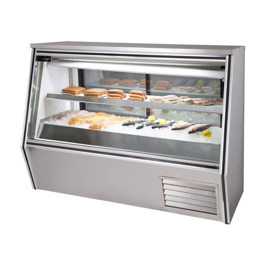 Leader Refrigeration ERCD48ESH 48" Counter Seafood Case Display with 2 Doors and 1 Shelf - Top Restaurant Supplies