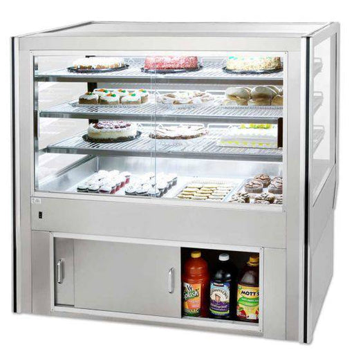 Leader Refrigeration NHBK57-D 57" Dry Non-Refrigerated High Bakery Display Case with 2 Doors and 3 Shelves - Top Restaurant Supplies