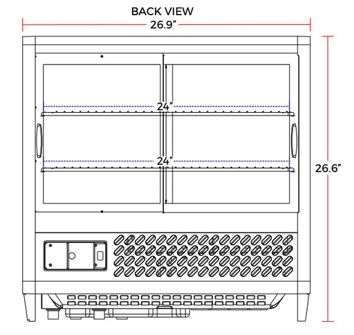 Marchia MDC100 27" Refrigerated Countertop Display Case - Top Restaurant Supplies