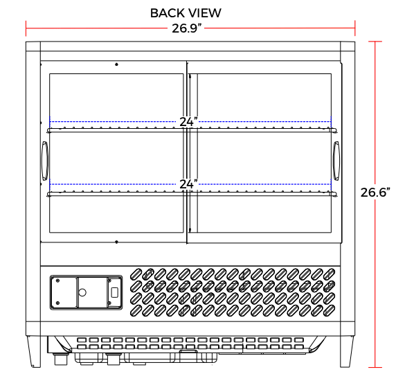 Marchia MDC100 27" Refrigerated Countertop Display Case - Top Restaurant Supplies