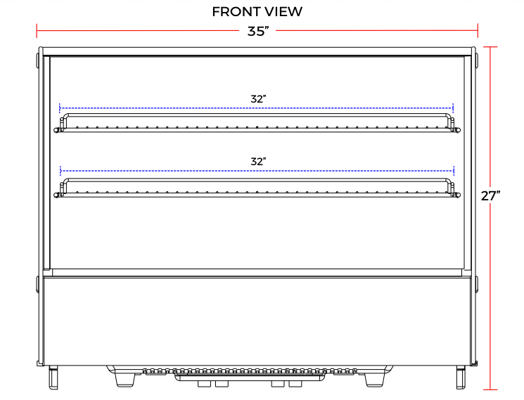Marchia MDC161 36" Refrigerated Countertop Display Case - Top Restaurant Supplies