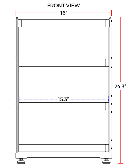 Marchia SA60 16" Vertical Straight Glass Countertop Dry Display Case - Top Restaurant Supplies