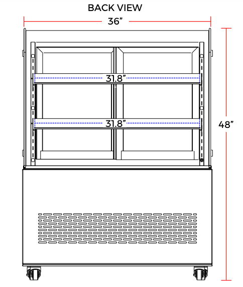 Marchia MB36 36" Refrigerated Bakery Display Case - Top Restaurant Supplies