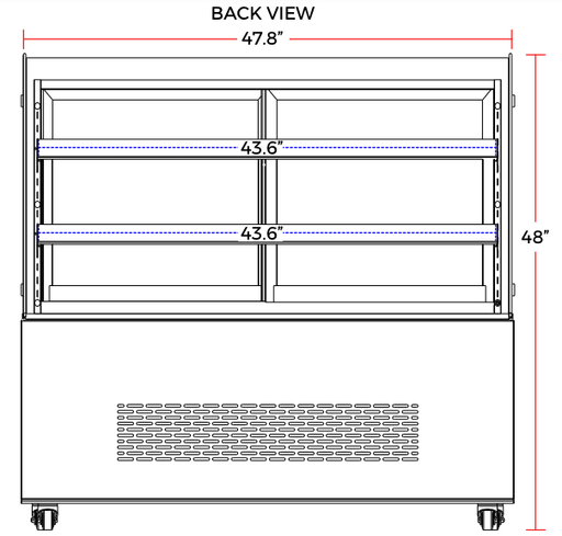 Marchia MB48-W 48" White Refrigerated Bakery Display Case - Top Restaurant Supplies