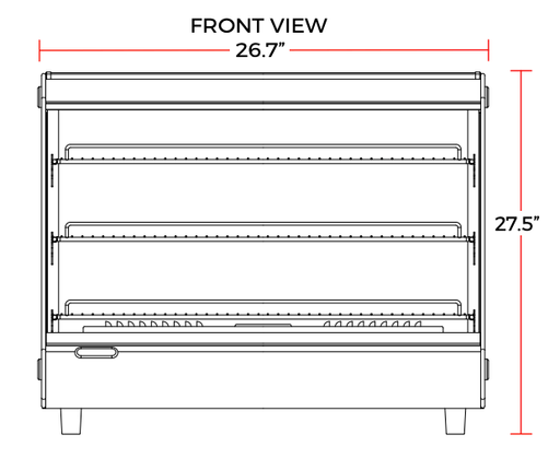 Marchia MHC121 27" Heated Slanted Glass Countertop Display Case - Top Restaurant Supplies