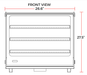 Marchia MHC131 27" Heated Curved Glass Countertop Display Case - Top Restaurant Supplies