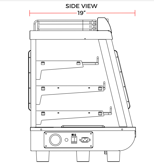 Marchia MHCC136 36" Heated Countertop Display Front and Rear Access Doors - Top Restaurant Supplies