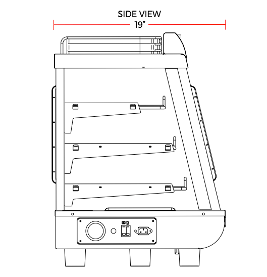 Marchia MHCC186 48" Heated Countertop Display Front and Rear Access Doors - Top Restaurant Supplies