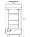 Marchia MHCC76 14" Heated Countertop Display Front and Rear Access Doors - Top Restaurant Supplies