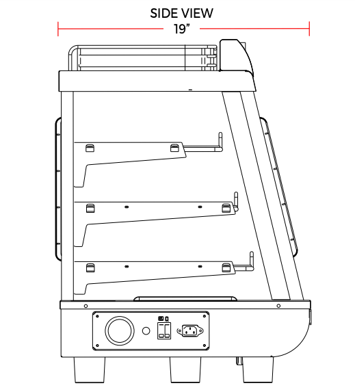 Marchia MHCC96 27" Heated Countertop Display Front and Rear Access Doors - Top Restaurant Supplies
