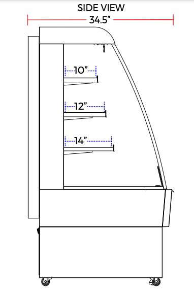 Marchia MDS380 40" Open Refrigerated Merchandiser Grab and Go Display Case - Top Restaurant Supplies