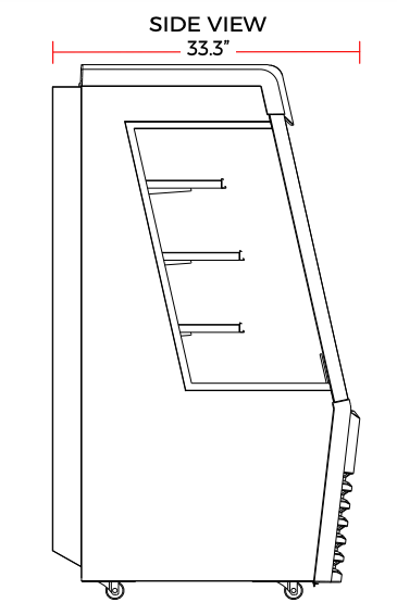 Marchia MDS390 36" Open Refrigerated Merchandiser Grab and Go Display Case, Black - Top Restaurant Supplies