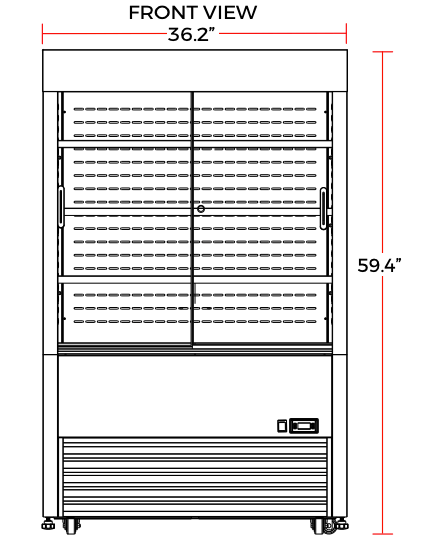Marchia MDS390-SS 36" Open Refrigerated Merchandiser Grab and Go Display Case, S/S - Top Restaurant Supplies
