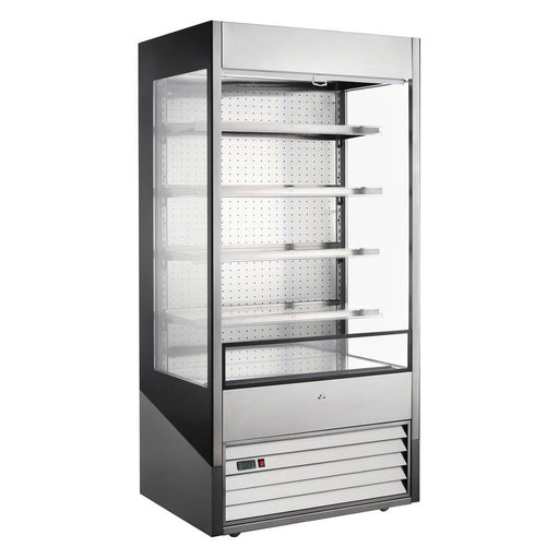 Marchia MDS40G 40" Refrigerated Open Air Cooler Grab and Go Display Case with Glass Sides - Top Restaurant Supplies
