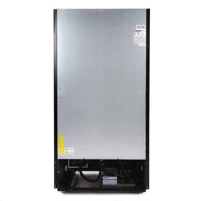Maxx Cold MXM2-36RBHC Narrow Width Glass Door Merchandiser Refrigerator, Double Door, Black - Top Restaurant Supplies