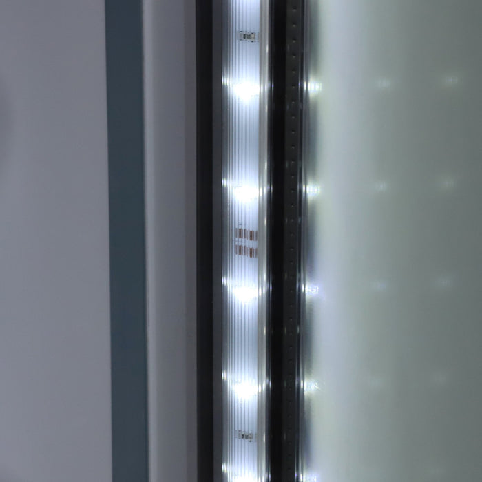 Maxx Cold MXM2-36RBHC Narrow Width Glass Door Merchandiser Refrigerator, Double Door, Black - Top Restaurant Supplies