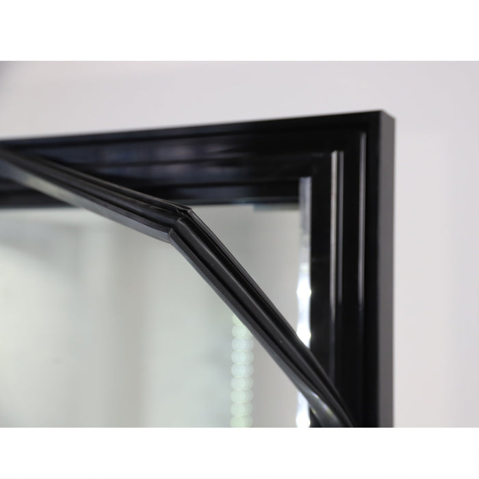 Maxx Cold MXM2-36RBHC Narrow Width Glass Door Merchandiser Refrigerator, Double Door, Black - Top Restaurant Supplies