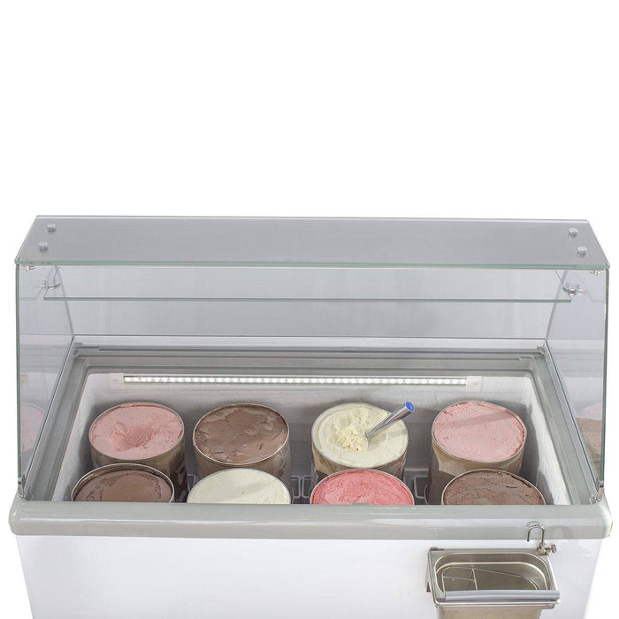 MXDC-8 Maxx Cold 8-Tub Ice Cream Dipping Cabinet, White - Top Restaurant Supplies