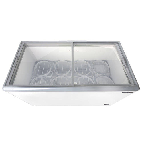 MXF52F Maxx Cold Glass Top Mobile Ice Cream Freezer, 52” Wide - Top Restaurant Supplies