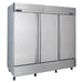 Maxx Cold MVF-72FD V-Series 3 Door Reach-In Freezer, Bottom Mount, 81"W, 65 cu. ft. Storage Capacity, in Stainless Steel (MVF-72FDHC) - Top Restaurant Supplies - Reach-In Freezer - Maxx Cold