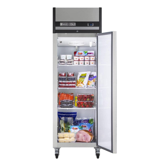 MXCF-19FDHC Maxx Cold Single Door, Solid Door Reach-In Freezer, Top Mount, 19 Cu ft - Top Restaurant Supplies