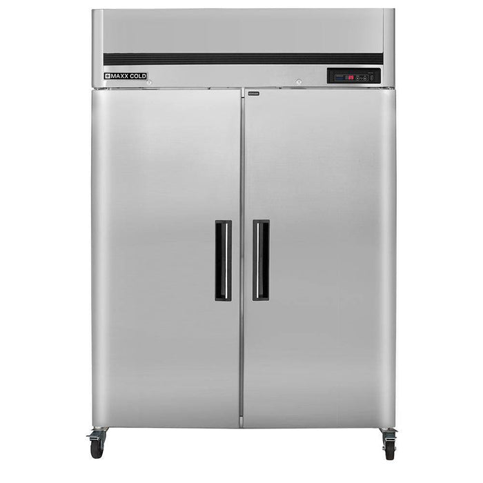 MCRT-49FDHC Maxx Cold Double Door, Solid Door Reach-In Refrigerator, Top Mount, 49 Cu ft - Top Restaurant Supplies