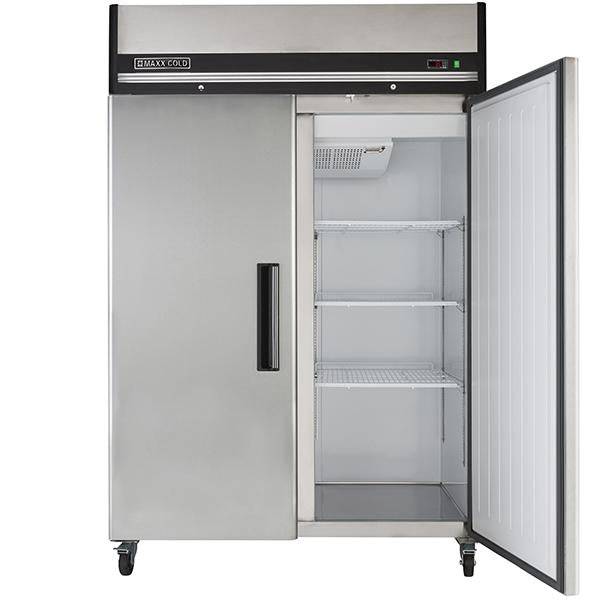 MXCR-49FDHC Maxx Cold Double Door, Solid Door Reach-In Refrigerator, Top Mount, 49 Cu ft - Top Restaurant Supplies