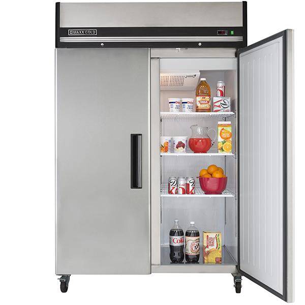 MXCR-49FDHC Maxx Cold Double Door, Solid Door Reach-In Refrigerator, Top Mount, 49 Cu ft - Top Restaurant Supplies