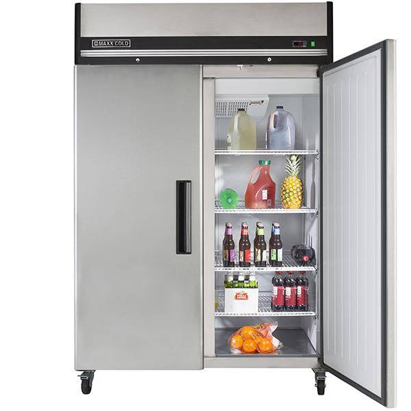 MXCR-49FDHC Maxx Cold Double Door, Solid Door Reach-In Refrigerator, Top Mount, 49 Cu ft - Top Restaurant Supplies