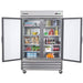 MXCR-49GDHC Maxx Cold Double Door, Glass Door Reach-In Refrigerator, Bottom Mount, 49 Cu ft - Top Restaurant Supplies