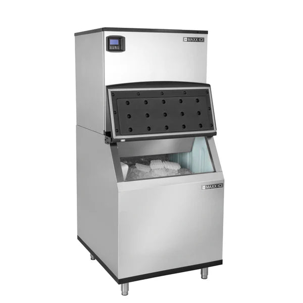 Maxx Ice MIM1000N-B580 Intelligent Series Modular Ice Machine, 1000 lbs - 580 lbs Storage Bin, in Stainless Steel - Top Restaurant Supplies - Ice Maker - Maxx Ice
