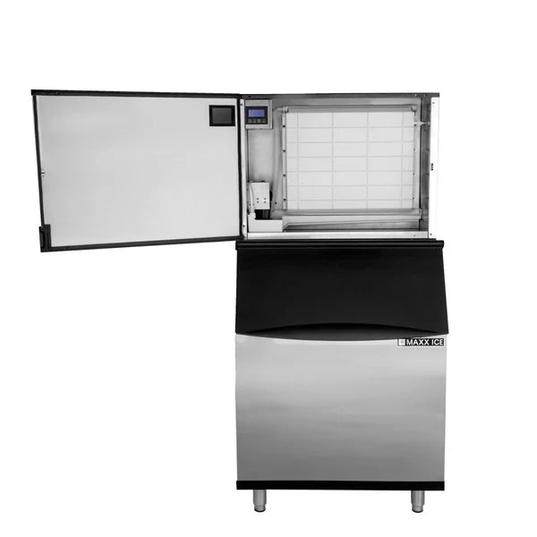 Maxx Ice MIM370NH-B470 Intelligent Series Modular Ice Machine, 30"W, 361 lbs w/470 lb Storage Bin, Stainless Steel - Top Restaurant Supplies - Ice Maker - Maxx Ice