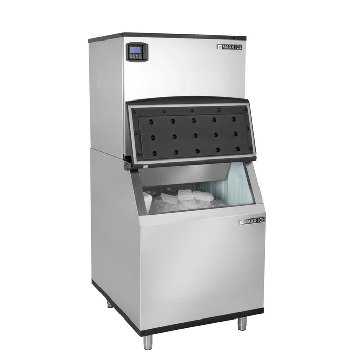 Maxx Ice MIM650N-B580 Intelligent Series Modular Ice Machine, 30"W, 650 lbs w/580 lb Storage Bin, Stainless Steel - Top Restaurant Supplies - Ice Maker - Maxx Ice