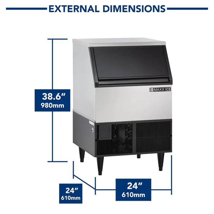 MIM250 Maxx Ice 250 lb Self-Contained Ice Machine, Full Dice - Top Restaurant Supplies