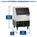 MIM250 Maxx Ice 250 lb Self-Contained Ice Machine, Full Dice - Top Restaurant Supplies