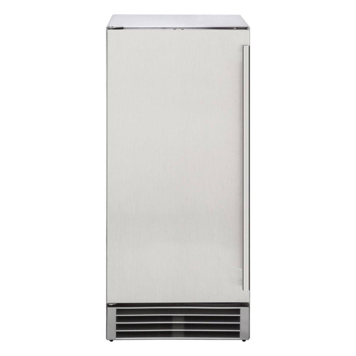 MIM50P-O Maxx Ice Outdoor 50 lb Self-Contained Ice Machine, Stainless, Premium w/ Pump - Top Restaurant Supplies