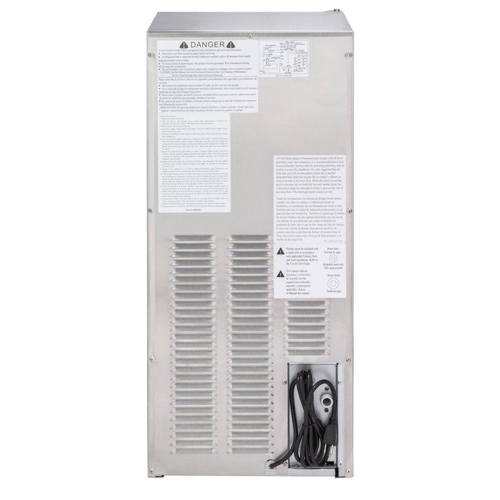MIM50P-O Maxx Ice Outdoor 50 lb Self-Contained Ice Machine, Stainless, Premium w/ Pump - Top Restaurant Supplies