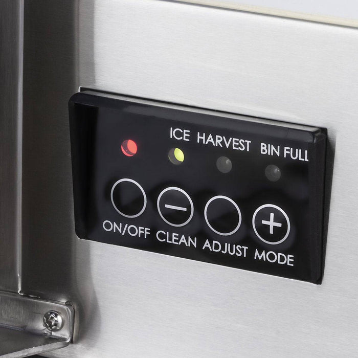 MIM50P-O Maxx Ice Outdoor 50 lb Self-Contained Ice Machine, Stainless, Premium w/ Pump - Top Restaurant Supplies