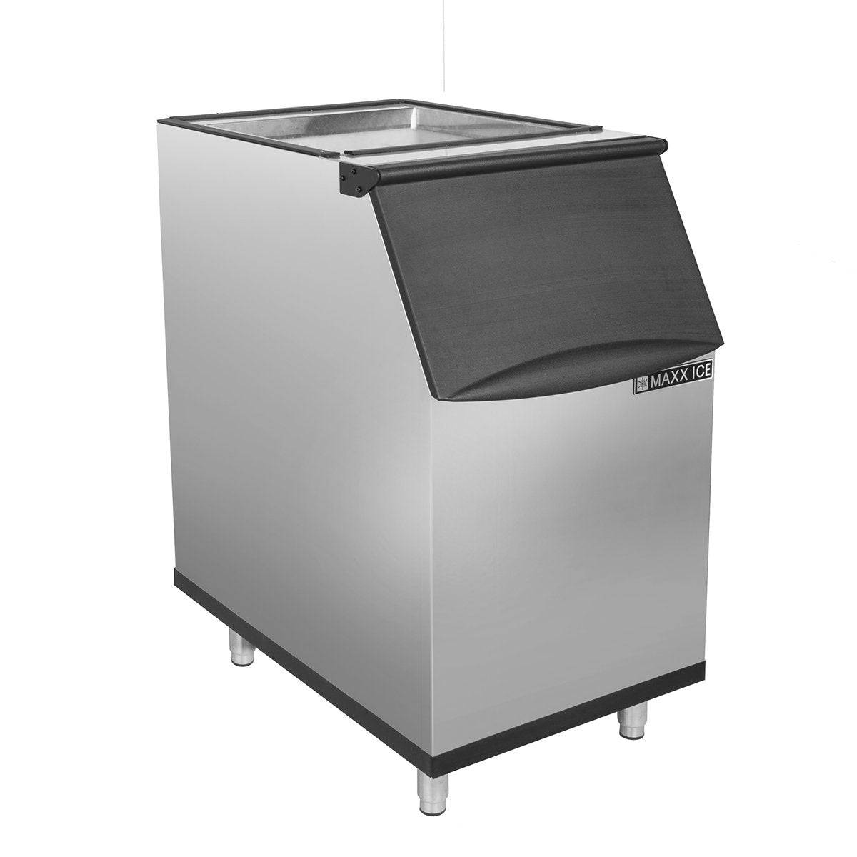 MIB310N Maxx Ice 310 lb Ice Storage Bin, Black + Stainless | Top ...