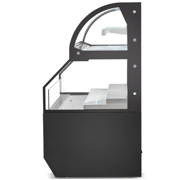 Marchia MSTAR36 Black Dual Service Open Air Display Case Merchandiser,  36"-  toprestaurantsupplies.com