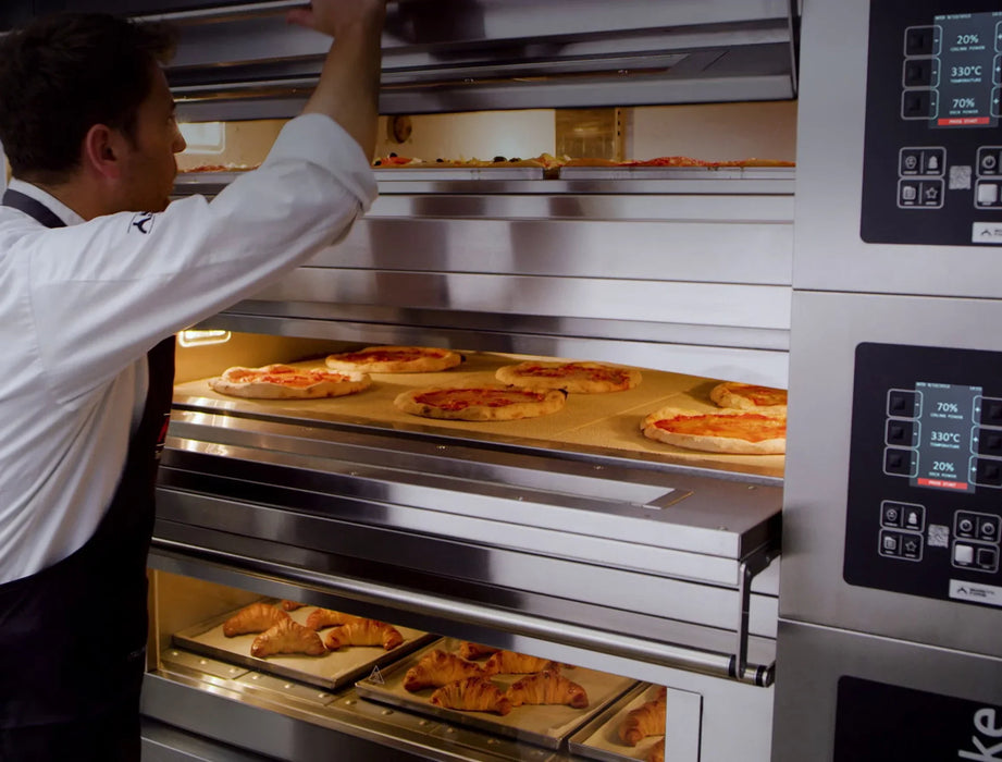 AMPTO Serie S140E3 - Serie S modular Electric Pizza oven 71-1/2"x55-1/2"x14" (Chamber)