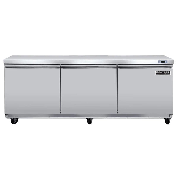 Refrigerador bajo encimera de 3 puertas Maxx Cold V-Series, en acero inoxidable