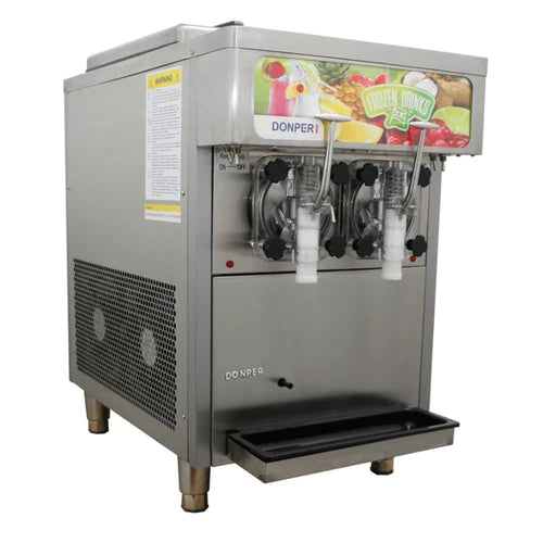 Donper USA XF248 Frozen Drink Machine - High Volume 1.5 Gal Stainless Steel unit (x2) - Top Restaurant Supplies
