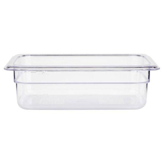Prepline PPFP13-4 One-Third 1/3 Clear Polycarbonate Food Pan with 4" Depth - Top Restaurant Supplies