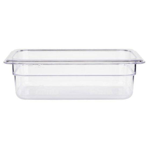 Prepline PPFP13-4 One-Third 1/3 Clear Polycarbonate Food Pan with 4" Depth - Top Restaurant Supplies