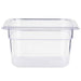 Prepline PPFP16-4 One-Sixth 1/6 Clear Polycarbonate Food Pan with 4" Depth - Top Restaurant Supplies