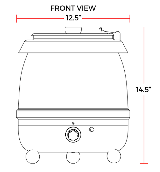 Prepline PSB-6000 10 Liter Black Commercial Soup Kettle - Top Restaurant Supplies