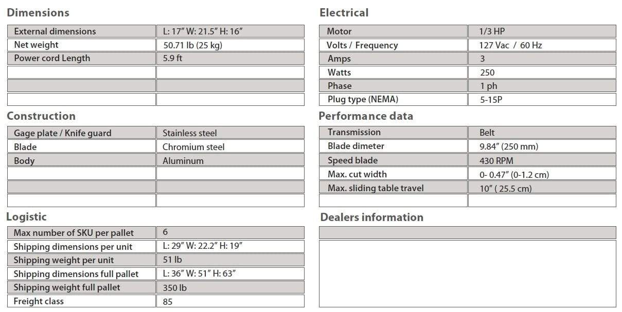 Pro-Cut KDS-10 Meat & Deli Slicer 10" Blade, 1/3 HP - Top Restaurant Supplies