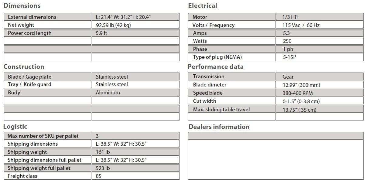 Pro-Cut KMS-13 Meat & Deli Slicer 13" Blade, 1/3 HP - Top Restaurant Supplies